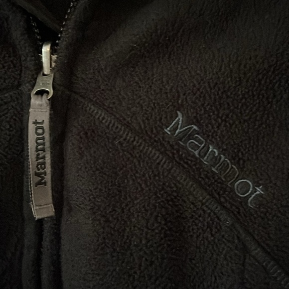 Marmot women's fleece zip up jacket black airway pockets‎ mock neck medium - Picture 2 of 9